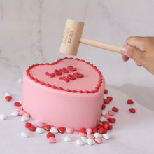 Load image into Gallery viewer, Valentine&#39;s Small Heart Smash Cake (600g)
